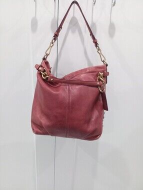 🎀 RARE Coach Limited Edition Brooke Hobo Bag – Cranberry/Dusty Rose (14141) ✨